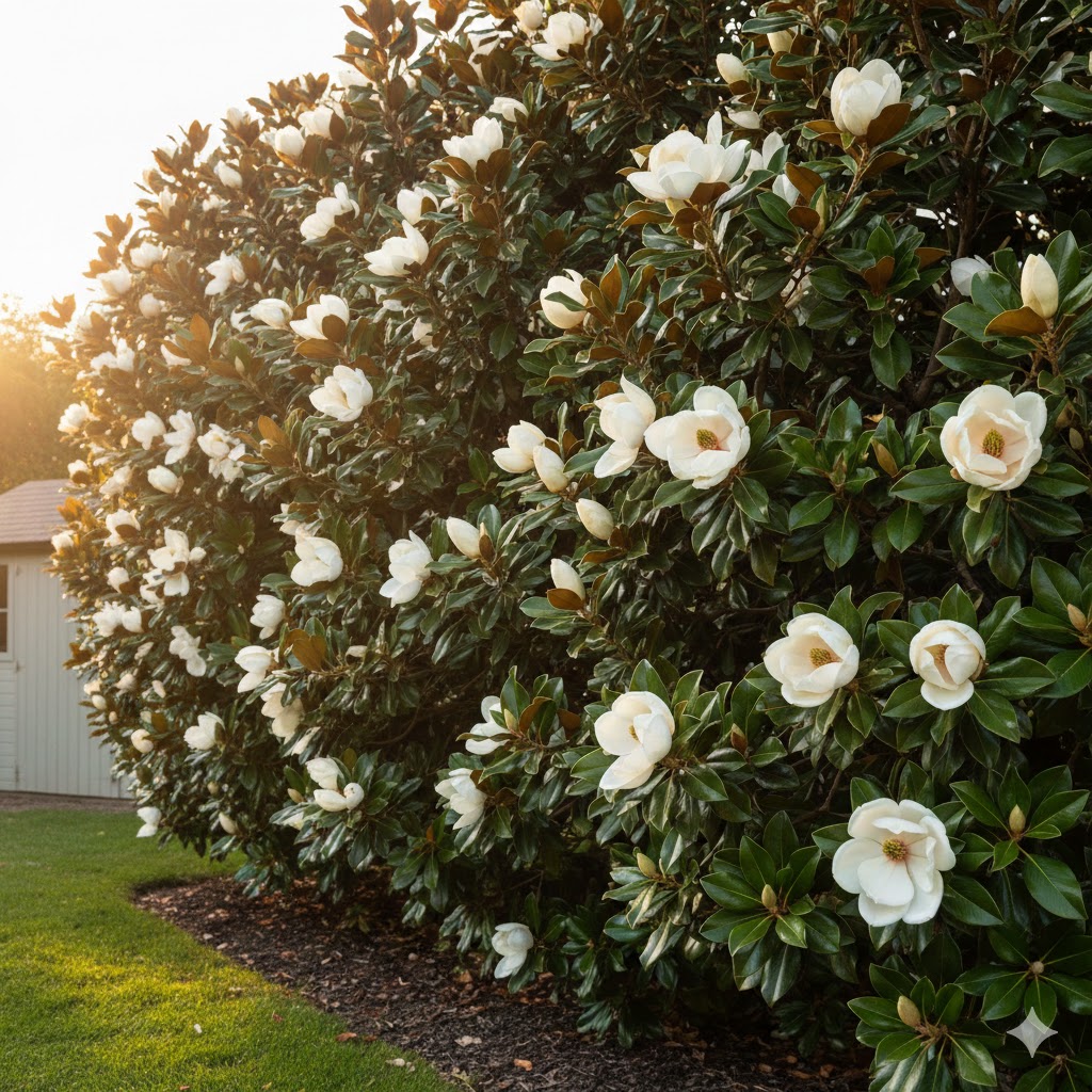 Magnolia grandiflora 'Little Gem' Örökzöld magnólia sövény